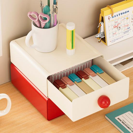 1/3Pcs Large Capacity Desk Organizer Boxes Multipurpose Waterproof Dust-proof Stackable Drawer Storage Boxes