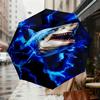 1pc Electric Shark Pattern Umbrella Design Automatic Opening and Closing Umbrella, High-quality Travel Umbrella,  C1128243