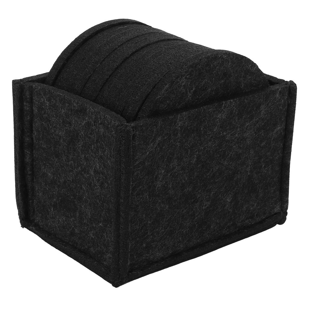 14 stk Filt-absorberende underlag runde tykke koppmatter til kjøkkenbord med oppbevaringsholder