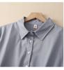 Xinxing 2025 Summer Cotton Linen Retro Short Sleeve Mid-Length Shirt Dress for Women