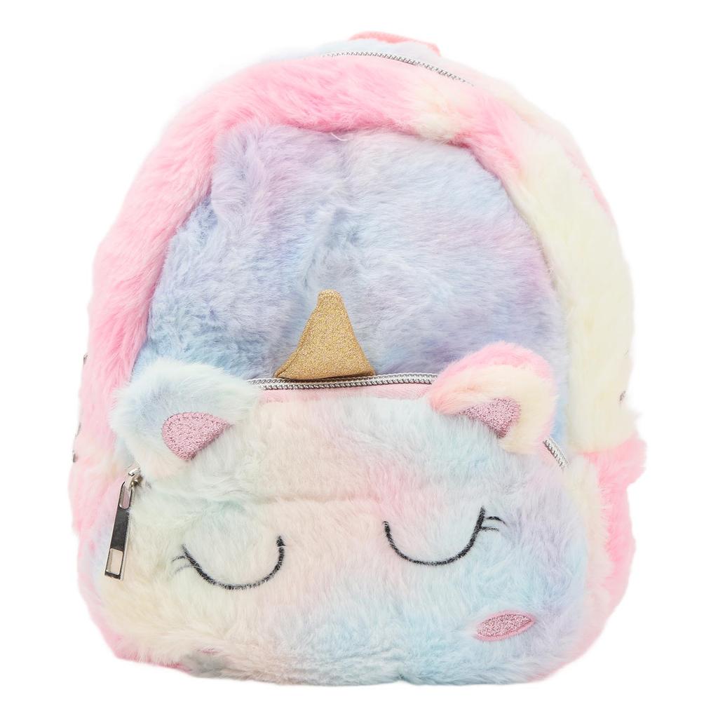 Cute Cartoon Backpack Soft Plush Toy Backpack Compact Schoolbag with   Strap for Girls Kids Toddlers