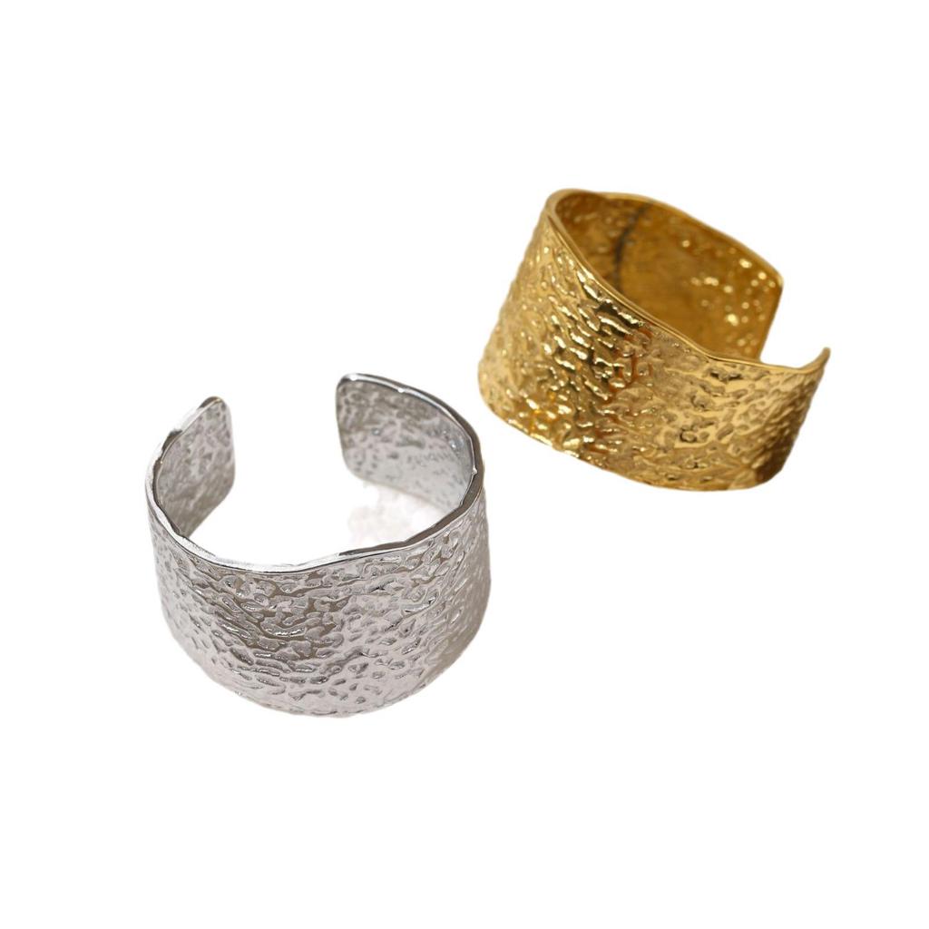 European and American Style Open Titanium Steel Ring - Fashionable Women's All-Match Jewelry