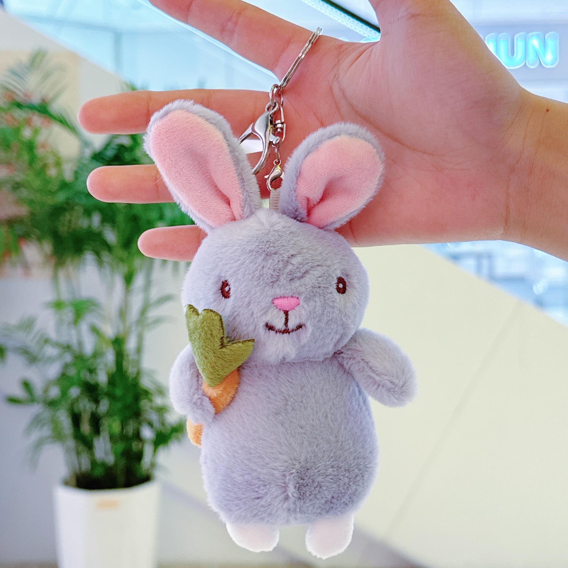 

Женский мультяшный брелок-подвеска в виде кролика и морковки для сумки через плечо или украшения для куклы из игрового автомата Height 15cm