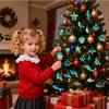Christmas Advent Toy 2025 2D Flat Acrylic Tree Ornament 24 Days Sea-themed Pendant Countdown Calendar for Women Boys Girls Youth