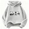 Herbst/Winter Kinder Freizeit Kapuzenpullover - Niedriger Panda Tierprint Pullover für Jungen und Mädchen