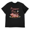 Roasted Pepper Pig T-Shirt Basketball Graphic Tees Cute Tops Clothing for Men