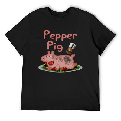 Roasted Pepper Pig T-Shirt Basketball Graphic Tees Cute Tops Clothing for Men