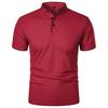 Men's Short Sleeve Collar Polo Shirts Summer Solid Color Casual Polo Shirt Trendy Breathable Loose Basic Splice Oversize Top