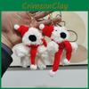 Charming West Highland Terrier Plush Keychain Cute Couple Bag Accessory