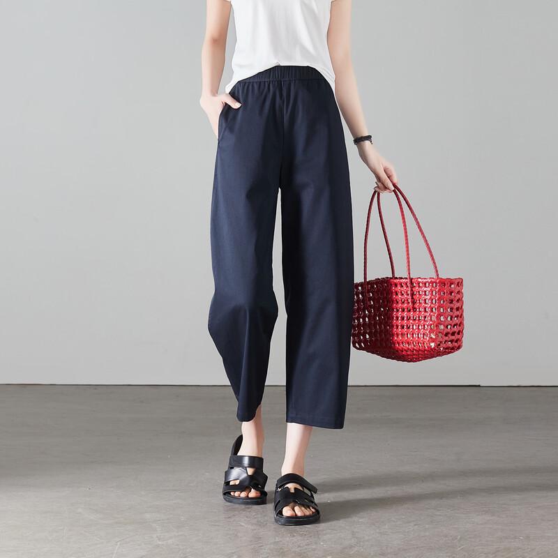 

Женские укороченные брюки SOFSIL с высокой талией и широкими штанинами 28/L