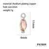 18K Gold-Plated Zircon Marquise Pendant DIY Jewelry Materials