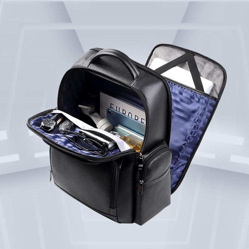 Echtes Leder Herren Schultertasche Rindsleder Computertasche Große Kapazität Herrentasche Fortschrittlicher Business-Rucksack