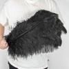 10 ST Naturliga Svarta Strutsfjädrar för Bröllop Hemhantverk Dekoration 15-20cm25-30cm55-60cm Fest Strutsfjädrar Centerpiece
