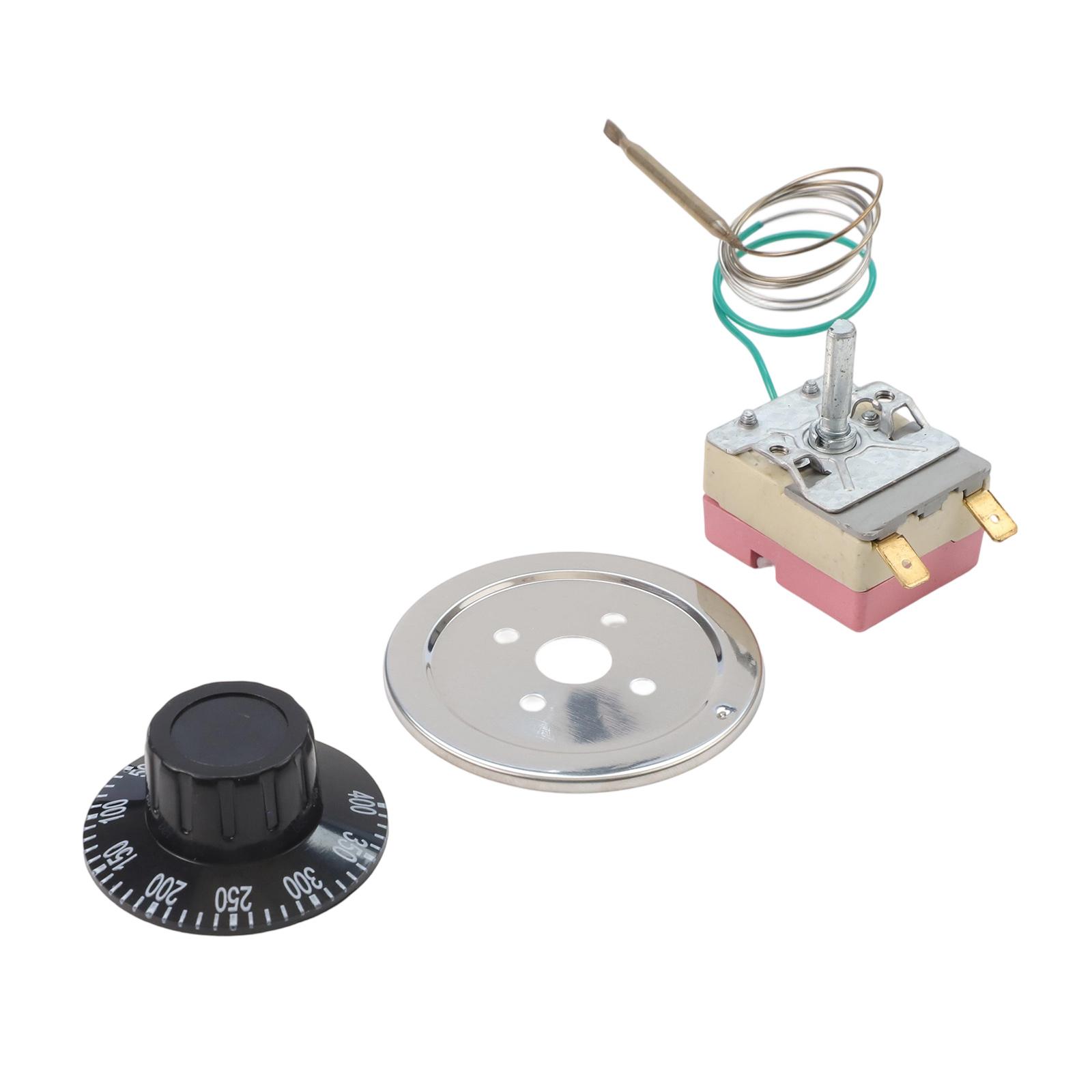 

Electric Oven Thermostat Adjustable Temperature Controller Switch 50-400℃ 2 Pin Air Heater Washing Machine Frier Kitchen CHINA