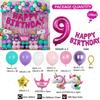 New Unicorn Themed Balloon Party Set Birthday Party Baby Shower Arrangement Aluminum Film Column Digital Latex Balloon Arrangeme