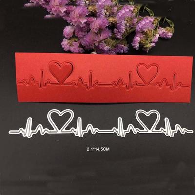 Metal Cutting Dies Heart Heartbeat ECG Fall In Love Scrapbook Card Album PaperCraft Embossing