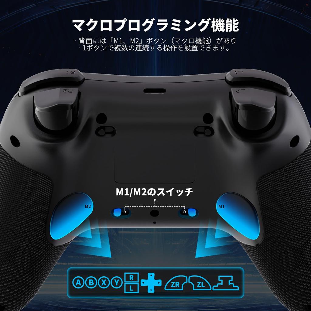 AceGamer Aurora PC Controller, Wireless Controller with 2.4G Receiver, Turbo Fire, Vibration Adjustment, 6-Axis Gyro Sensor, Low Power Warning LED
