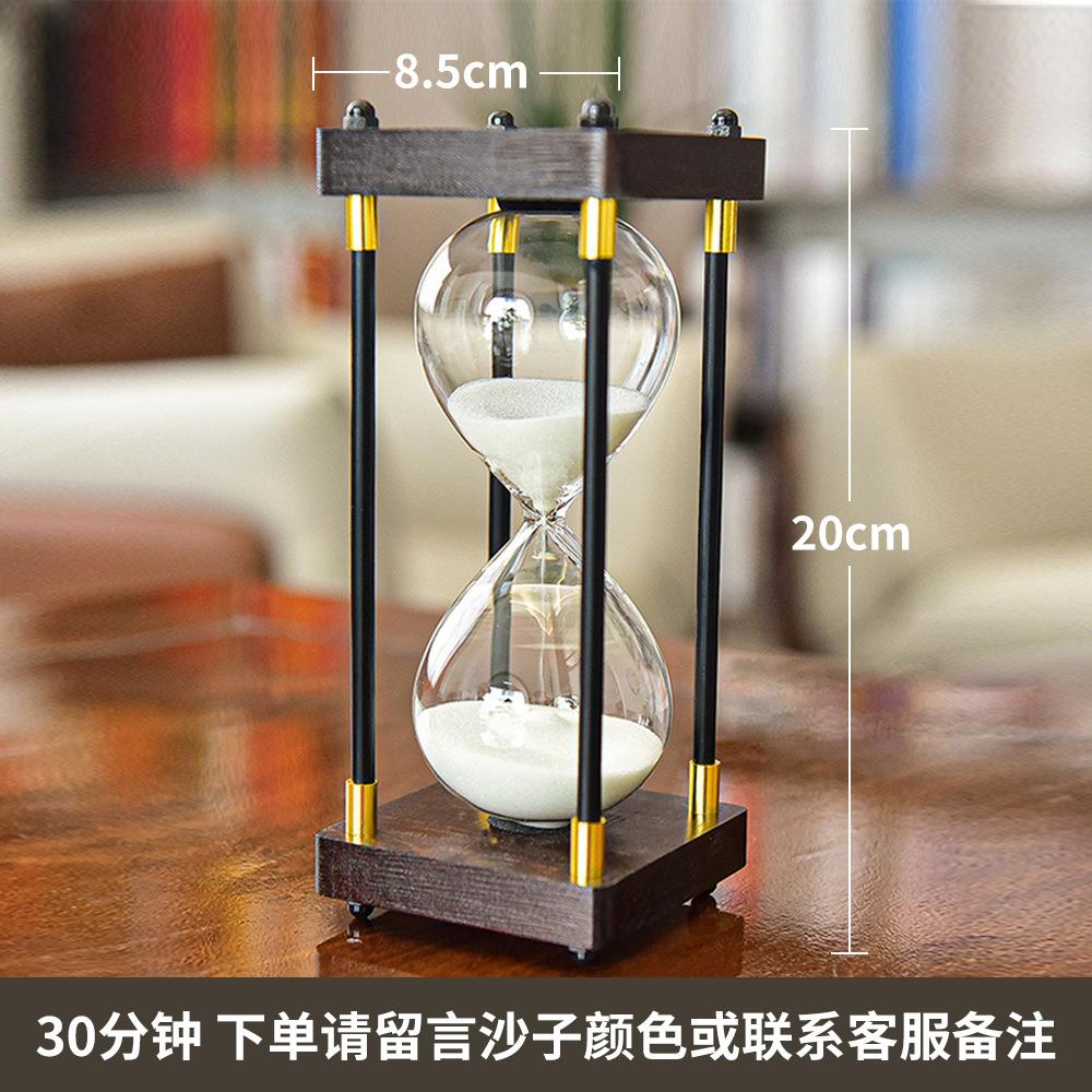 Glass Hourglass Timer 15 30 60 Minutes Kids Anti Fall Creative Retro Sand Timer Decor