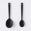 MUJI Silicone Cooking Spoon 25cm 82577105 (Small), Approx. Long, Black,