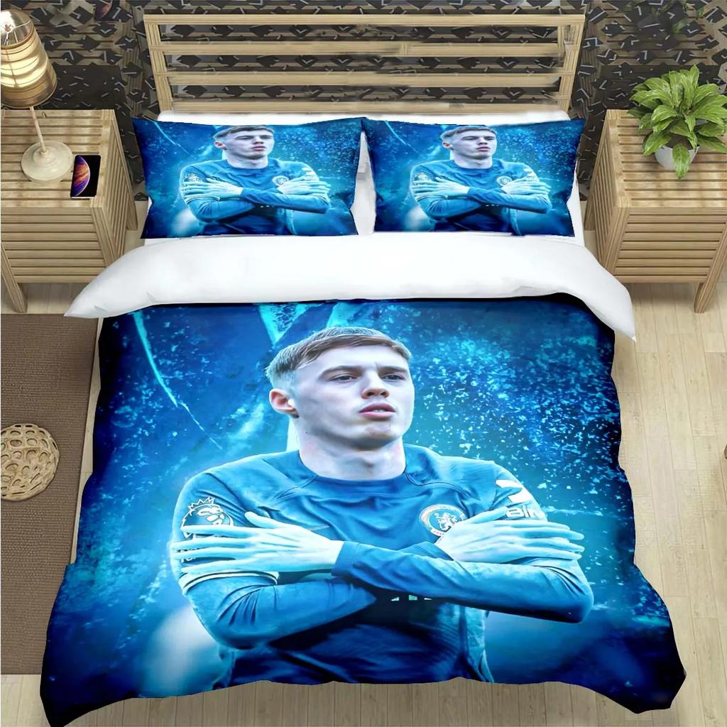Berühmtes UK. Fußballstars C-Cole P-Palmer Druck Bettwäsche Set Bettbezug Steppdecke Bett Jugend Kind Mädchen Junge Luxus Geburtstagsgeschenk
