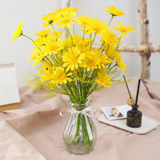 Artificial Flower UV Resistant Fake Wildflowers with Stems 20.8" Faux Silk Spring Floral