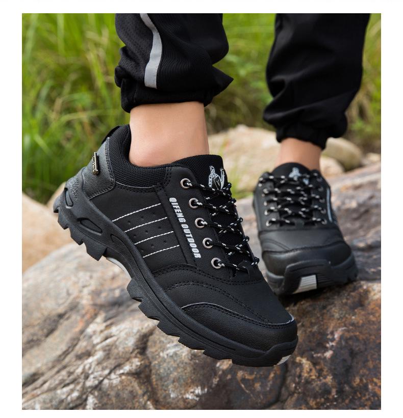 Men's and Women's Non-Slip Hiking Shoes - Plus Size, Autumn/Winter, Velvet-Lined