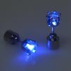 Colorful LED Luminous Studs Square Zircon Earrings Men Women Bar Rave Wedding Party Ear Stud Jewelry Glowing Earring