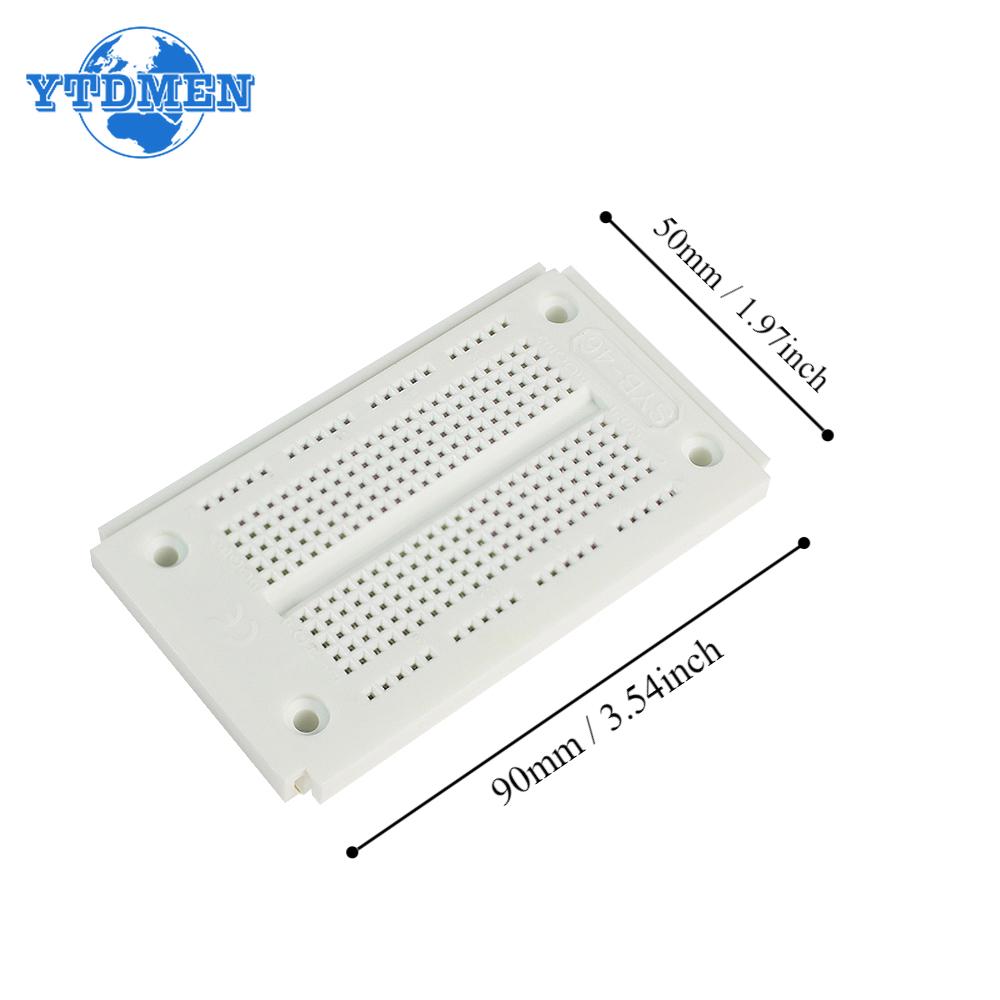 SYB-46 Breadboard-Kit 270 Punkte Lötloser Test-Board-Leiterplatte Dupont-Leitung 10 cm 20-Pin/40-Pin Stecker-zu-Stecker Jumper-Kabel DIY-Elektronik