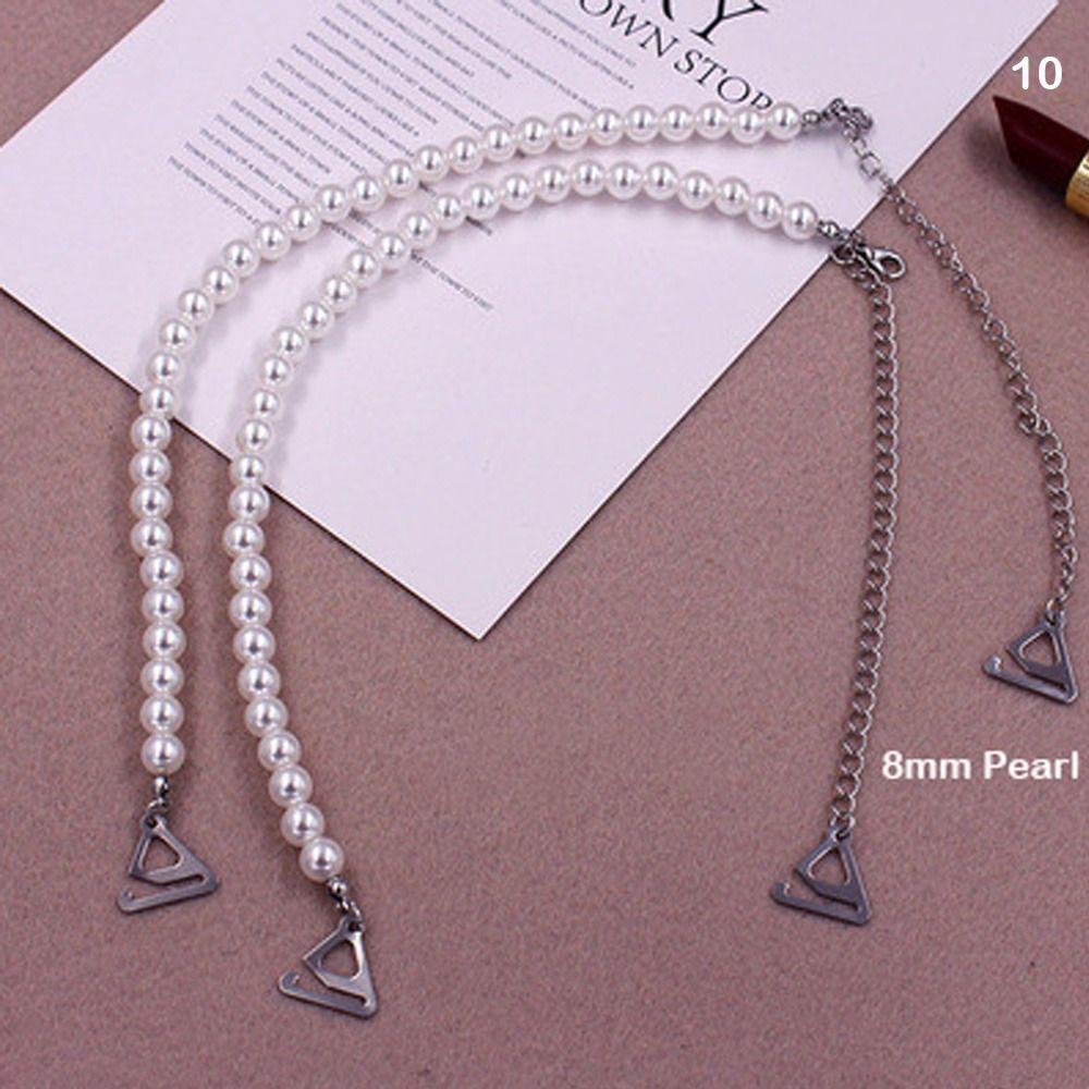 Fashion Metal Bras Straps Aniti-slip Pearl Shoulder Straps Adjustable Rhinestone Underwear Strap