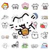 72PCS Line Kitten Daily Graffiti Sticker Cute Cat Cartoon Decal for Laptop Phone Guitar Cup Skateboard Waterproof Sticker