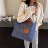 New Denim Travel Bag Large Capacity Women's Tote Bag High-end Fitness Storage Bag Business Trip Casual Fashion Bag