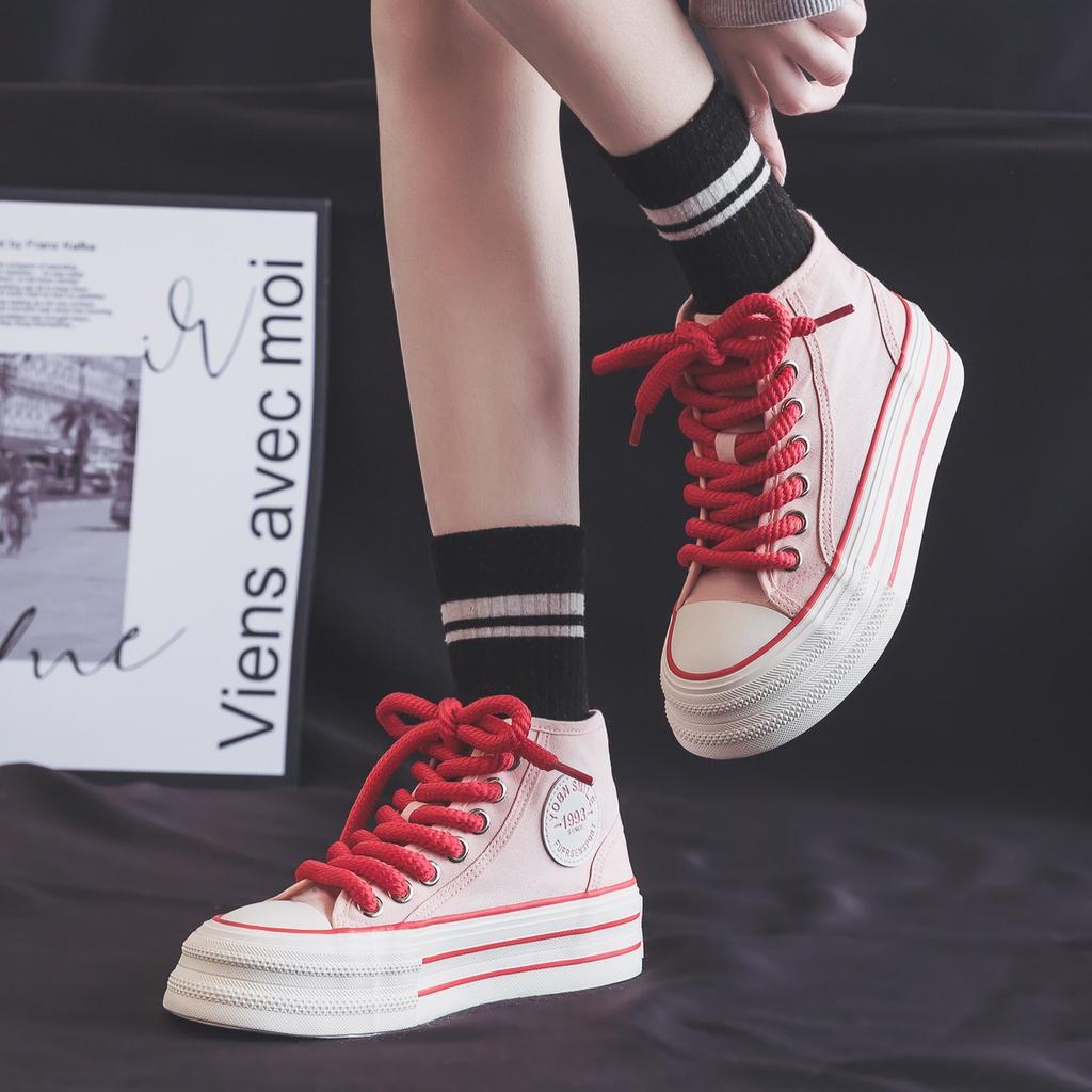 2025 New Spring Sneakers Women Summer Canvas Platform Ladies Vulcanized Shoes Flat Bottom Shoes Casal Sports Shoes for Women