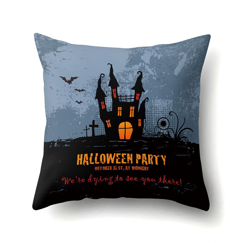 Halloween Polyester Kissenbezug Auto Lendenkissen Kürbis Sofa Kissenbezug Heim Wohnzimmer Kissenbezug
