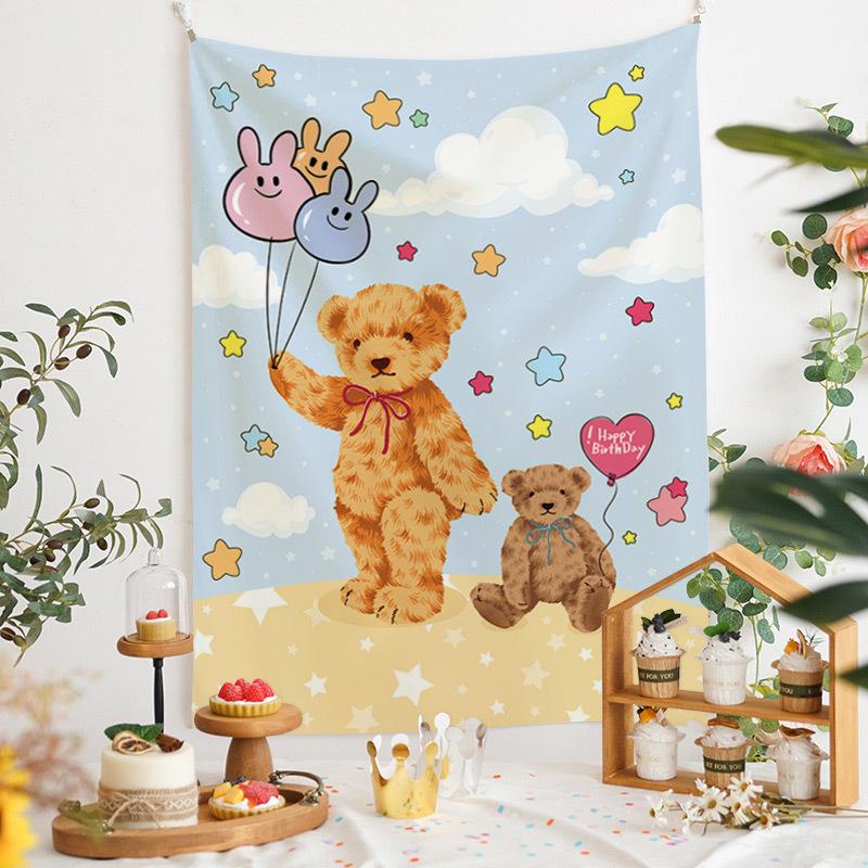 Newins Birthday Cake Velvet Wall Hanging for Dorm or Bedroom