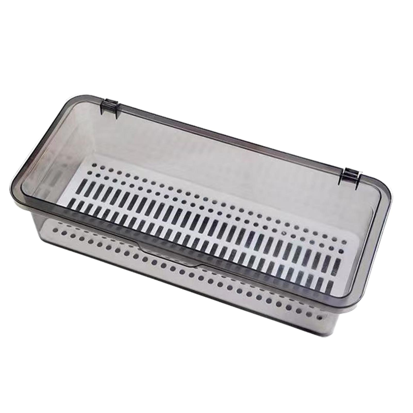 

Ящик для хранения столовых приборов с крышкой, удобное и многофункциональное решение для хранения палочек для еды серый