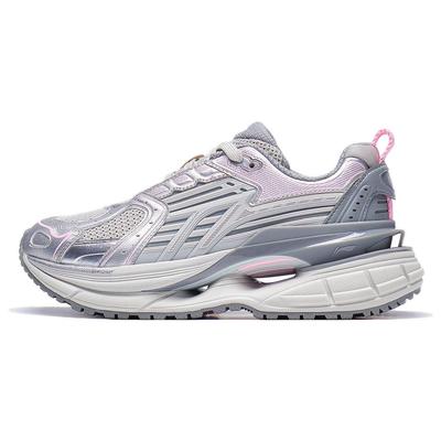 Li Ning Comet 5 Yi Star 5 Abriebfest Rückprall Niedrig geschnitten Freizeitschuhe Damen Silber Grau AGCT352-3
