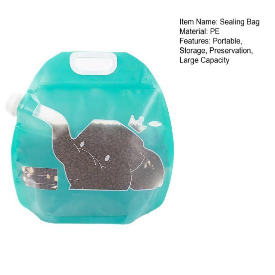 Pet Food Storage Bag Resealable Plastic Storage Bag for Dry Food Snacks Portable Pet Food Sealing Bag for Travel Camping Hiking