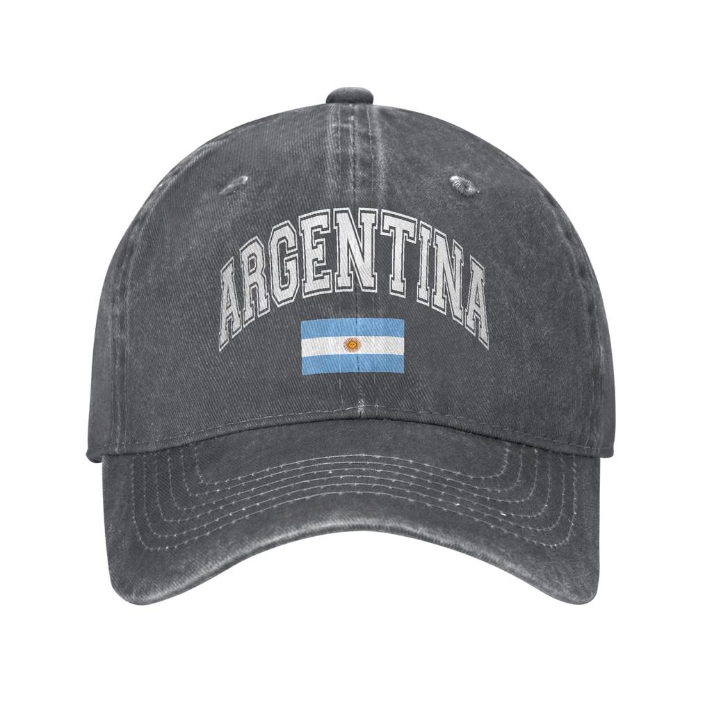 Argentina Argentinian Flag Baseball Caps Casual Distressed Washed Headwear for Unisex Women Outdoor Running Golf Gift Hats Cap