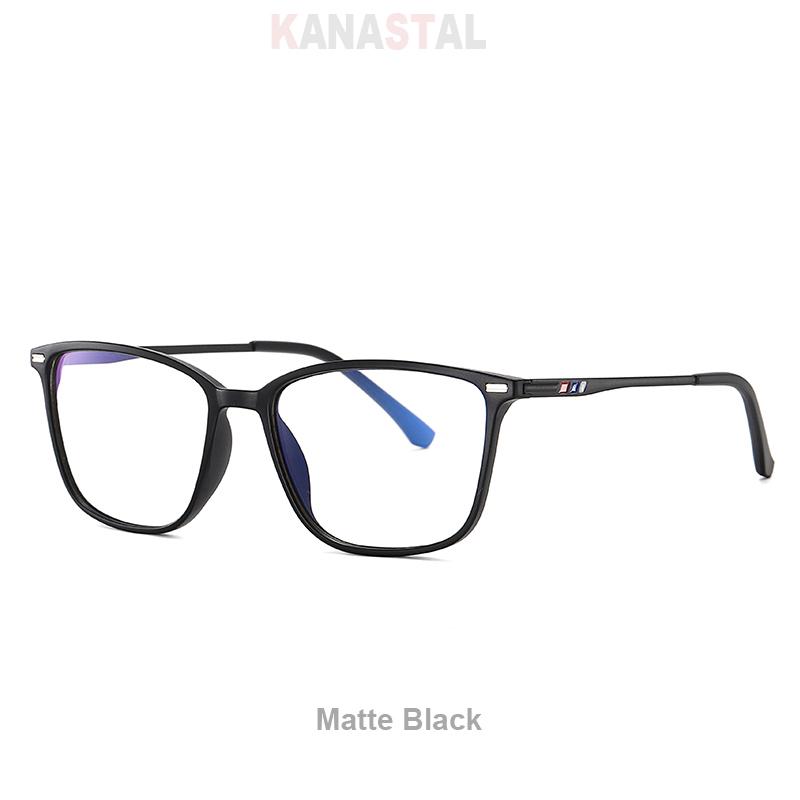 

Men Optical Prescription Reading Glasses Women Myopia Eyewear Blue Light Blocking Lenses Computer TR90 Metal Eyeglasses Frame Anti blue 0 матовий чорний колір