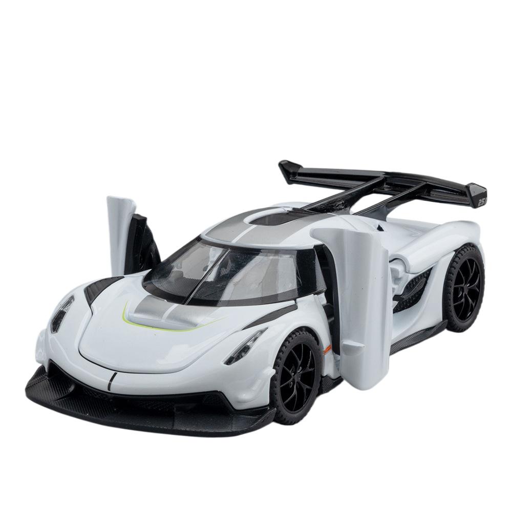 

Масштаб 1/32 Суперкар Koenigsegg Jesko Гоночный Сплав Металл Литой Модель Автомобиля Звук и Свет Украшения для Дома Коллекция Хобби Подарки для Парня белый