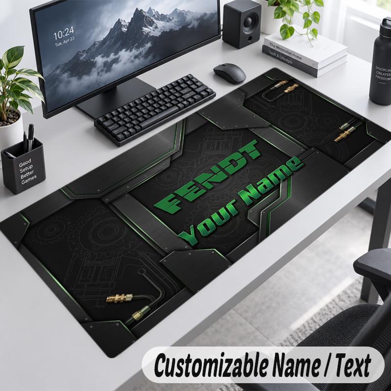 Custom Name Text Mouse Pad Fendt Personalized Desk Pad For Work And Gaming