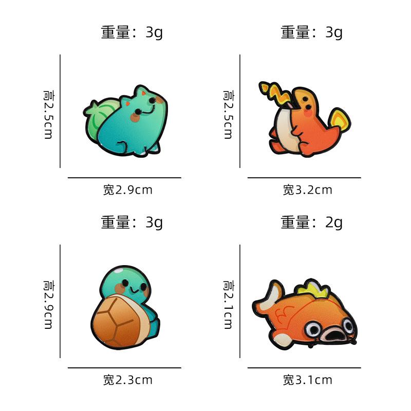 Pokemon Perimeter Baked Enamel Alloy Brooch Squirtle Badge Souvenir Decorative Pin for Backpack Clothing Bag Accessory Cute Badge