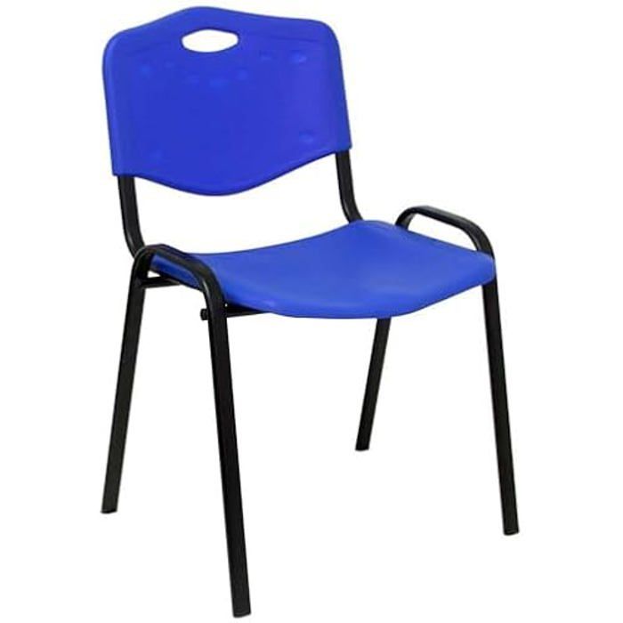 Stackable Ergonomic Chair - PIQUERAS Y CRESPO - Black - Plastic - 1 Seat - Contemporary Design