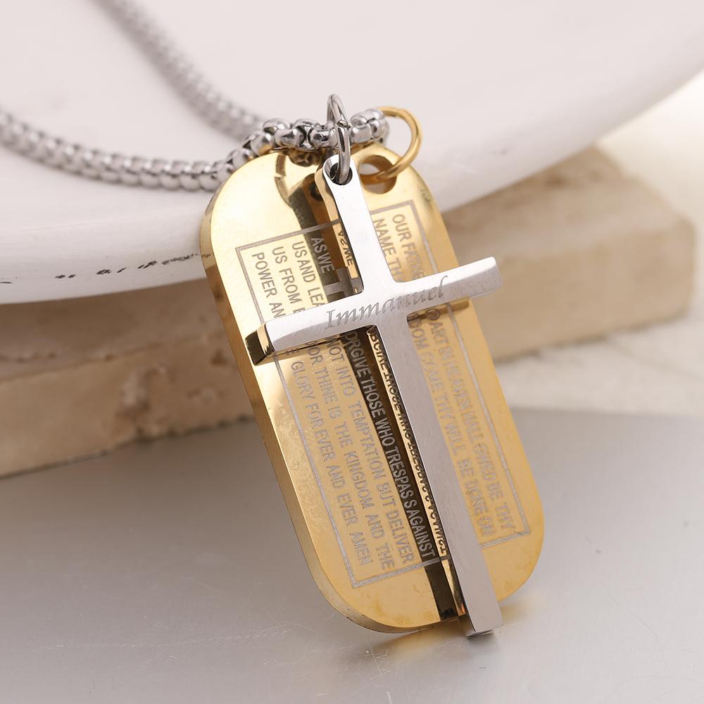 2025 Unique Creative Design Stainless Steel Cross Couple Necklace - Versatile and Fashionable