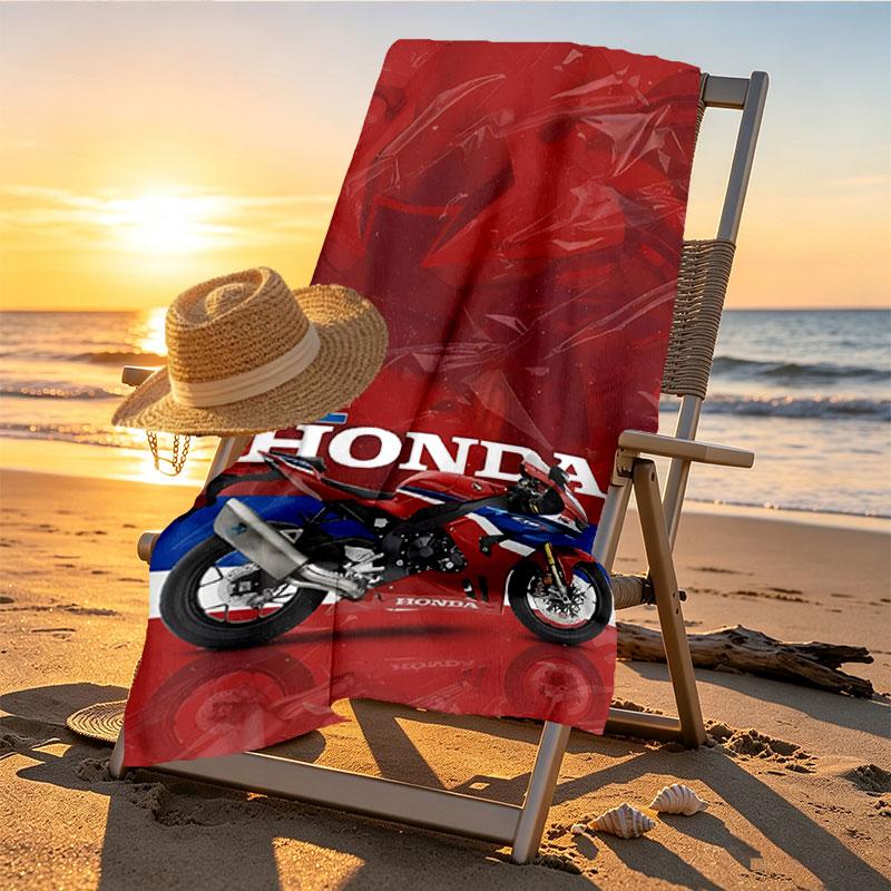 Honda Print Beach Towel Design, Soft, Lightweight. for Home Bathroom, Spa, Pool, Yoga, Surfing, Camping, Gift for Family, Friend