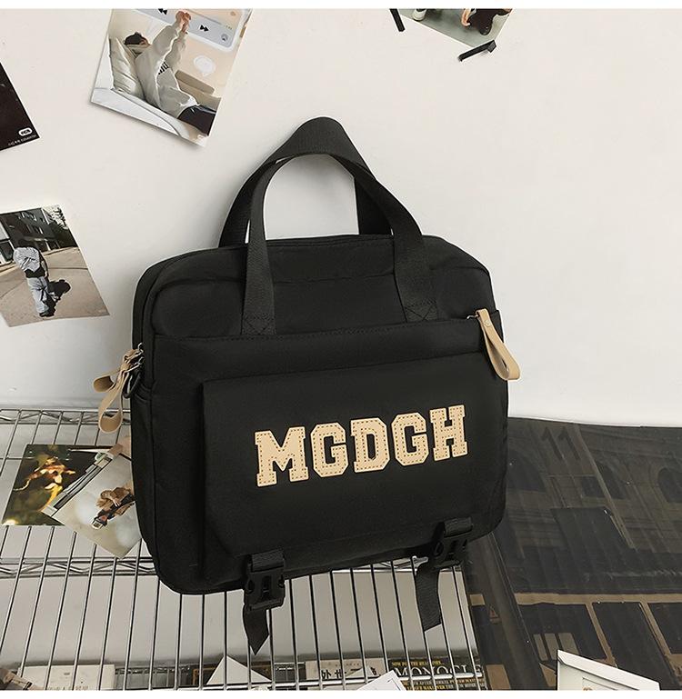 Schoolbag trendy cool fashion versatile backpack junior high school student schoolbag simple large capacity letter casual couple backpack