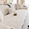 Chenille Sofa Cover for All Seasons Comfortable Straight Row Sofa Seat Cushion Anti Slip and Wrinkle Resistant Cover Cloth Towel