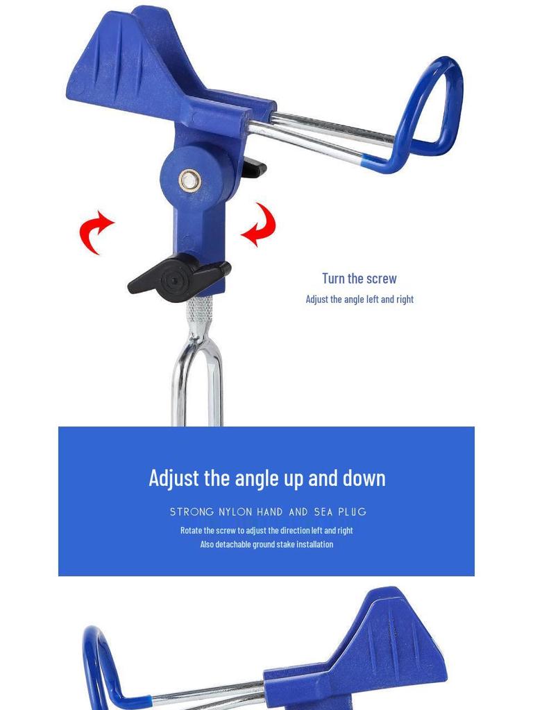 Universal Dual-Use Fishing Rod Holder Stand for Ground and Sea
