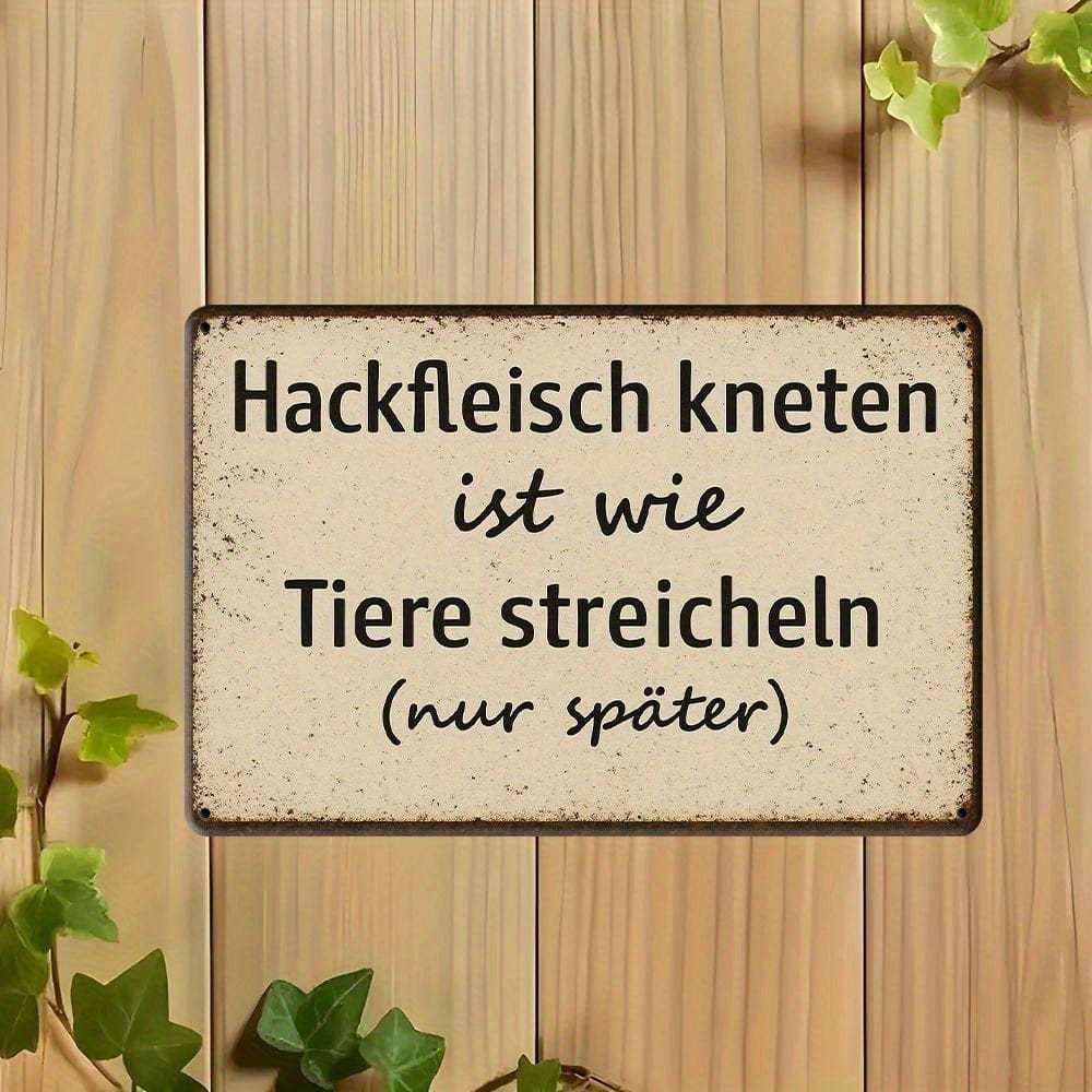 "Vackert Färs..." Tysk metallskylt, 20x30cm retrodekor.