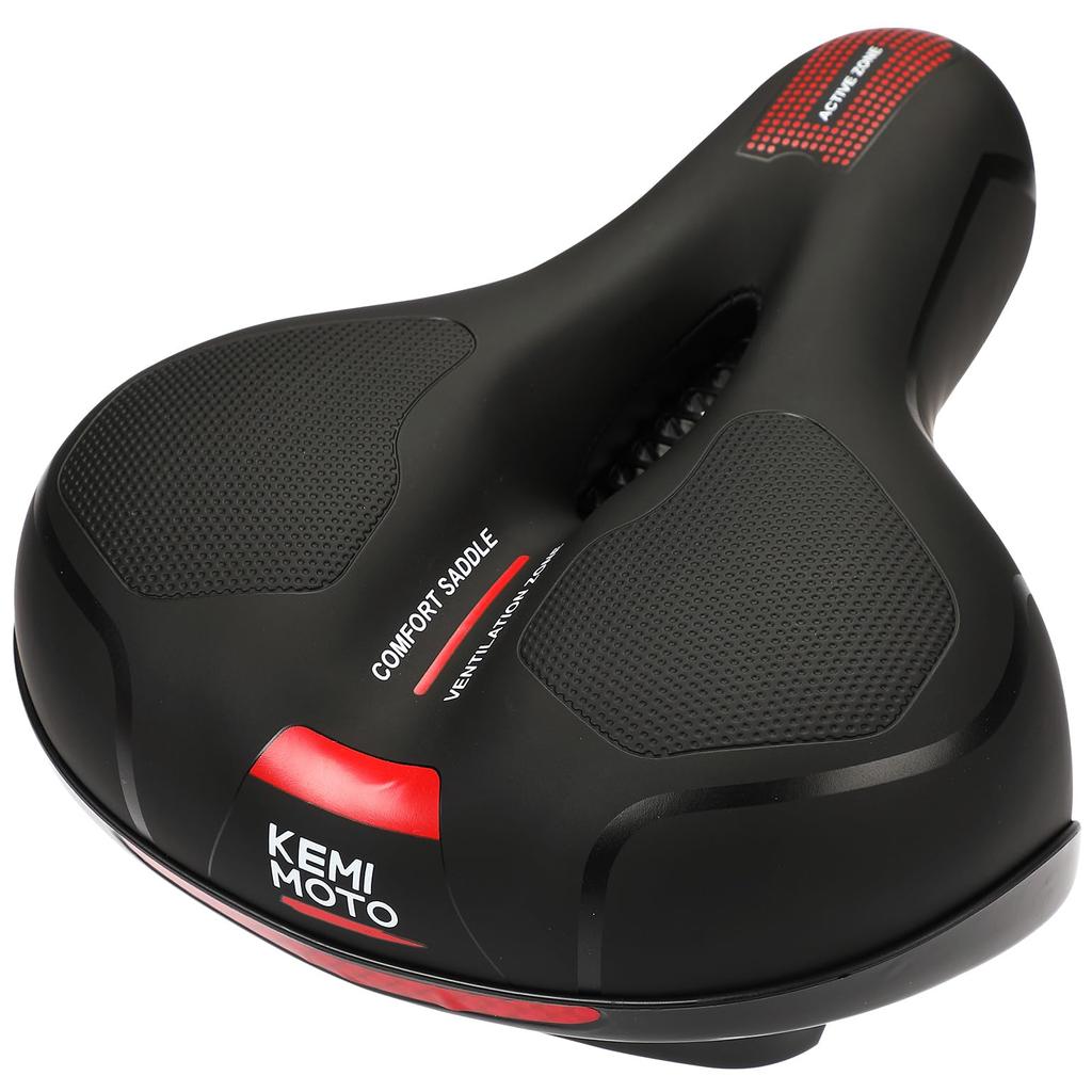 KEMIMOTO Siodło rowerowe Grube siedzisko z pianki memory ze sferycznym Wygodne na miękkie poduszki siodełka do rowerów szosowych aero, górskich i crossowych Uniwersalna tkanina PU